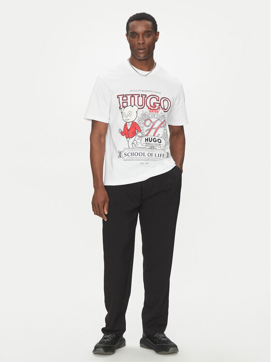HUGO HUGO T-Shirt 50538254 Biały Relaxed Fit