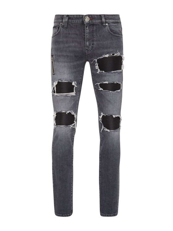 PHILIPP PLEIN PHILIPP PLEIN Jeansy 9233 Szary Skinny Fit