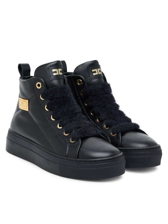 Elisabetta Franchi Elisabetta Franchi Ботильйони High Top Lace UP F4-A9E-0362-1251930 S Чорний