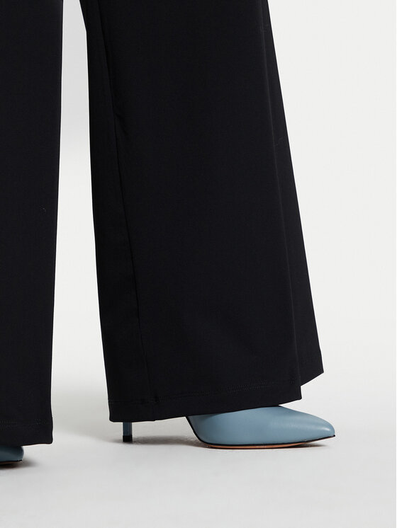 Max Mara Leisure Max Mara Leisure Bavlnené nohavice Bonn 2426786017 Čierna Relaxed Fit