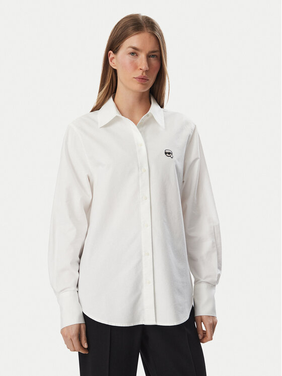 KARL LAGERFELD KARL LAGERFELD Сорочка B3W11030 Білий Regular Fit
