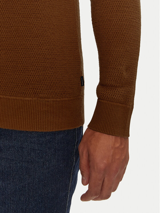 Jack & Jones Jack & Jones Sweter 12264668 Brązowy Regular Fit