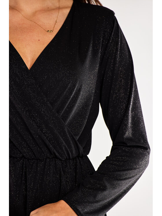 Awama Awama Večerní šaty A548 Černá Basic Fit