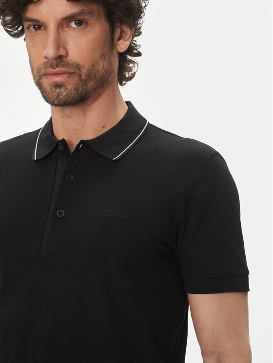 BOSS BOSS Polo majica Paule 4 50506195 Črna Slim Fit