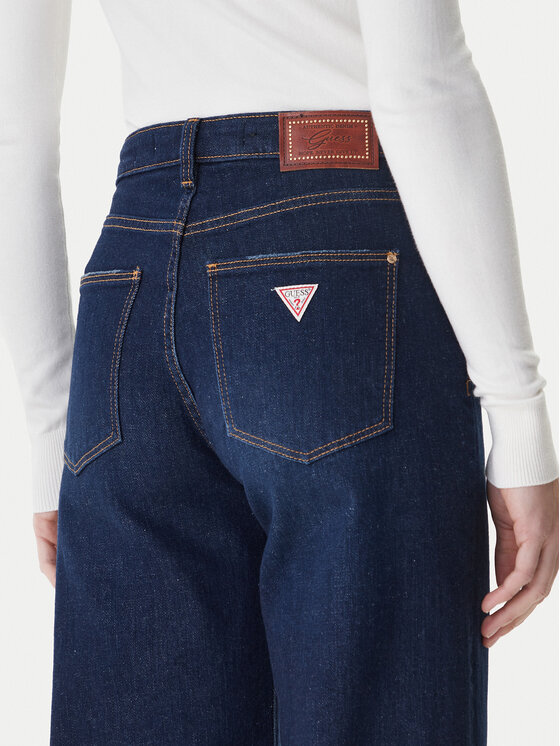 Guess Guess Džínsy W6RA1A D6881 Tmavomodrá Wide Leg