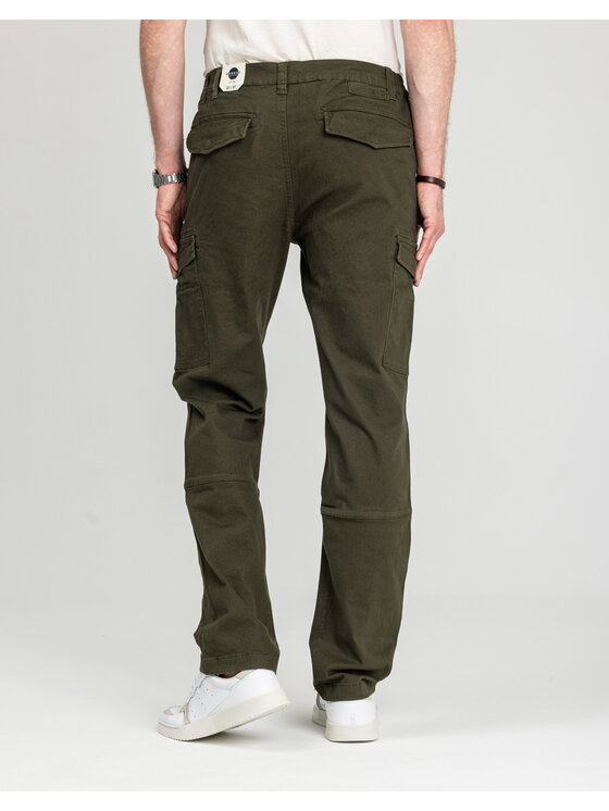 Marcus Marcus Pantaloni di tessuto Gerry Cargo 5052 Verde Regular Fit
