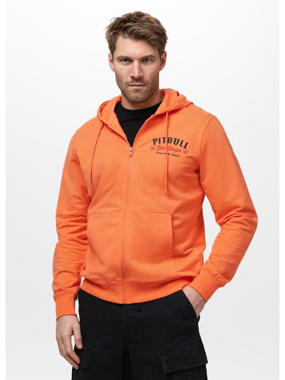 PITBULL PITBULL Bluza STRENGHT & RESPECT Pomarańczowy Regular Fit
