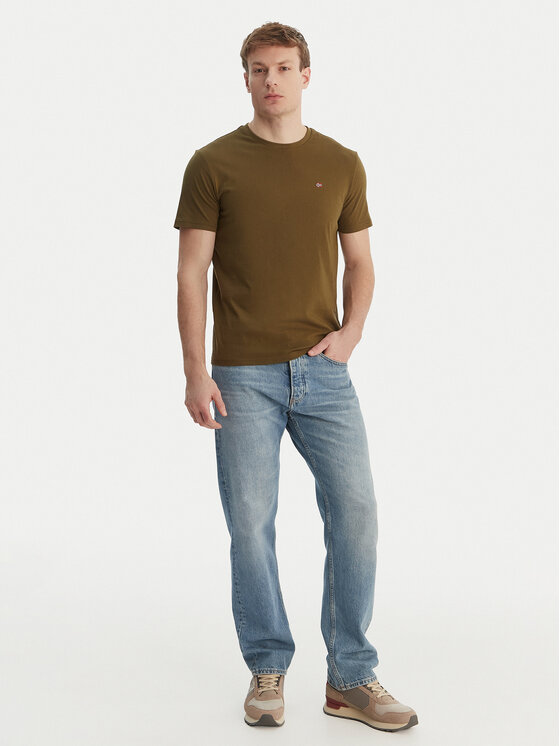 Napapijri Napapijri Тишърт Salis NP0A4H8D Зелен Regular Fit