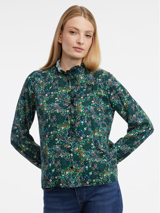 Orsay Orsay Bluzka 650259660000__38 Zielony Regular Fit