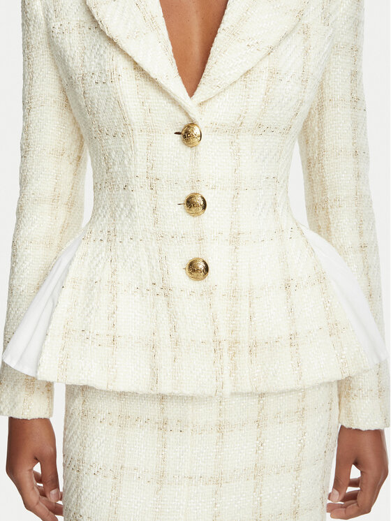 Elisabetta Franchi Elisabetta Franchi Giacca da abito GI-288-67E2-V960 Crema Slim Fit