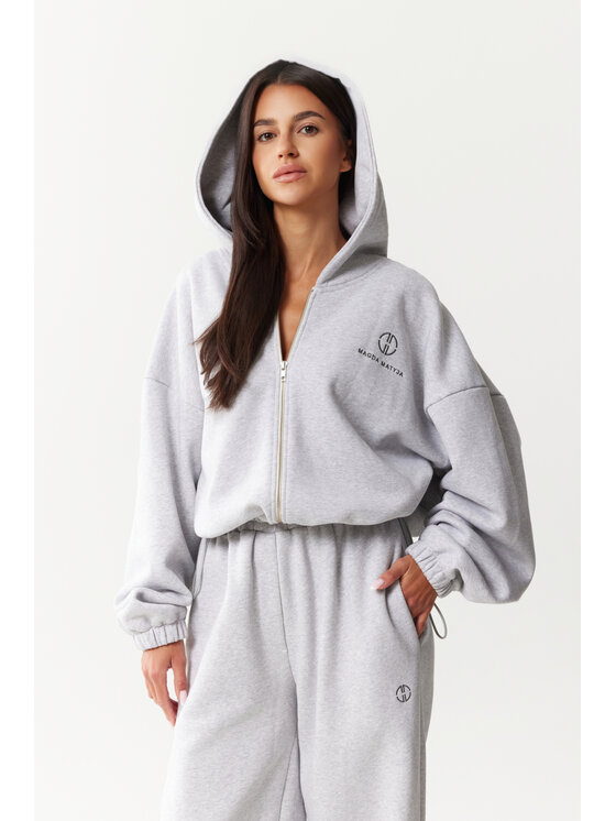 Magda Matyja Magda Matyja Bluza ICON ZIP Szary Loose Fit