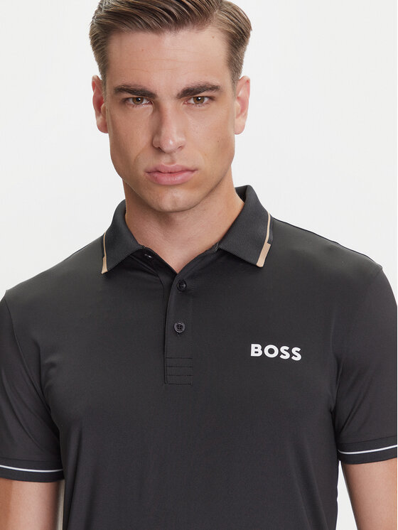 BOSS BOSS Polo majica Paul Pro 50506203 Črna Slim Fit