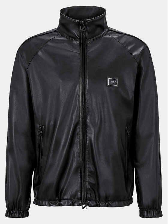Hugo Jacke aus Kunstleder Urando2331 50496176 Schwarz Relaxed Fit 