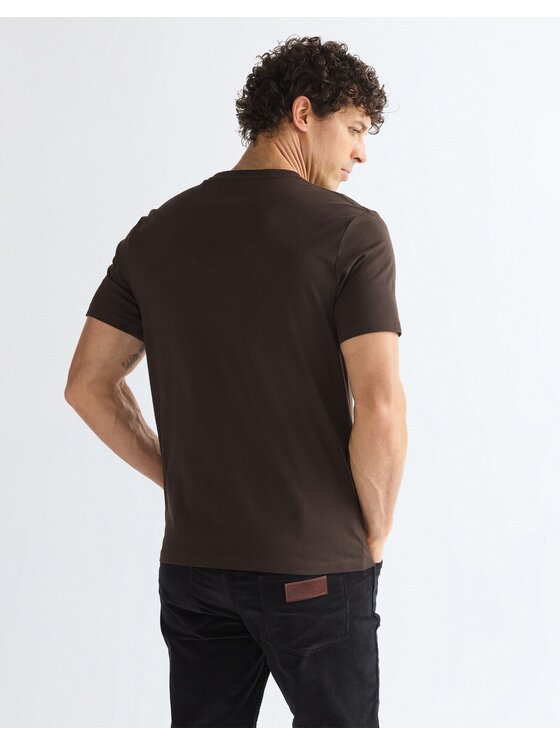 Wrangler Wrangler T-Shirt SMALL GRAPHIC TEE Brązowy Regular Fit