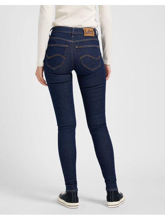 Lee Lee Jeansy SCARLETT HIGH Niebieski Skinny Fit