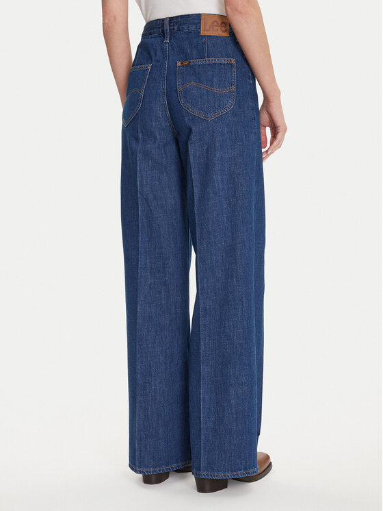 Lee Lee Jeansy Stella 112107279 Granatowy Wide Leg