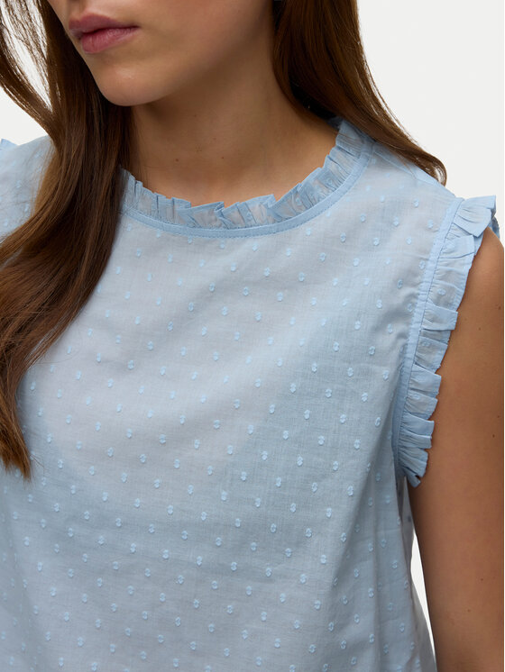 Vero Moda Vero Moda Top Trine 10342734 Světle modrá Regular Fit