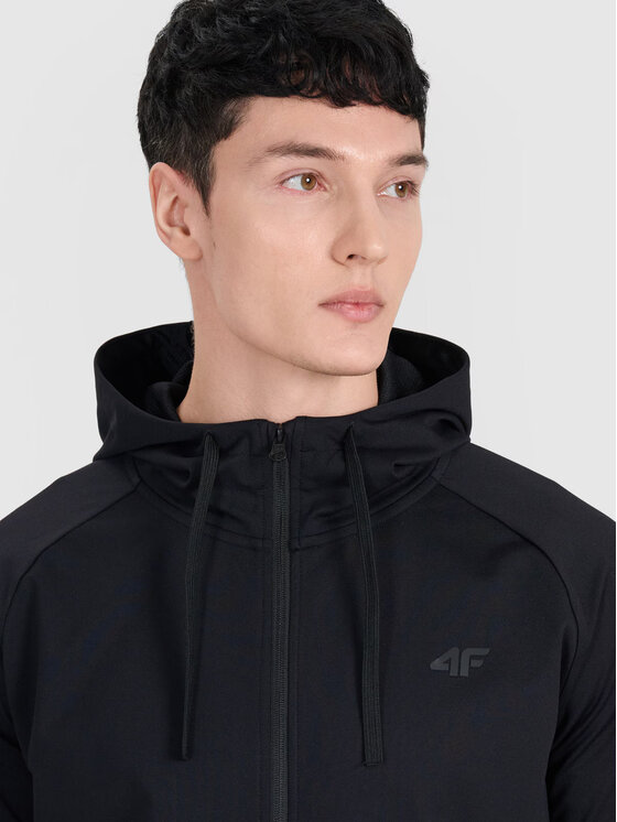 4F 4F Bluza techniczna 4FWMM00TFSWM654-20S Czarny Regular Fit