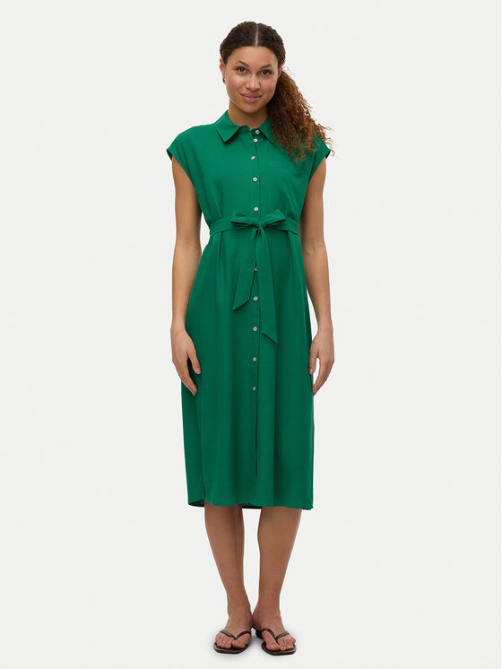 Vero Moda Vero Moda Rochie tip cămașă Mymilo 10282532 Verde Regular Fit