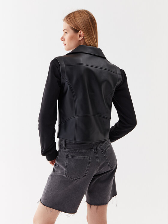 Calvin Klein Jeans Calvin Klein Jeans Dirbtinės odos striukė J20J221384 Juoda Regular Fit
