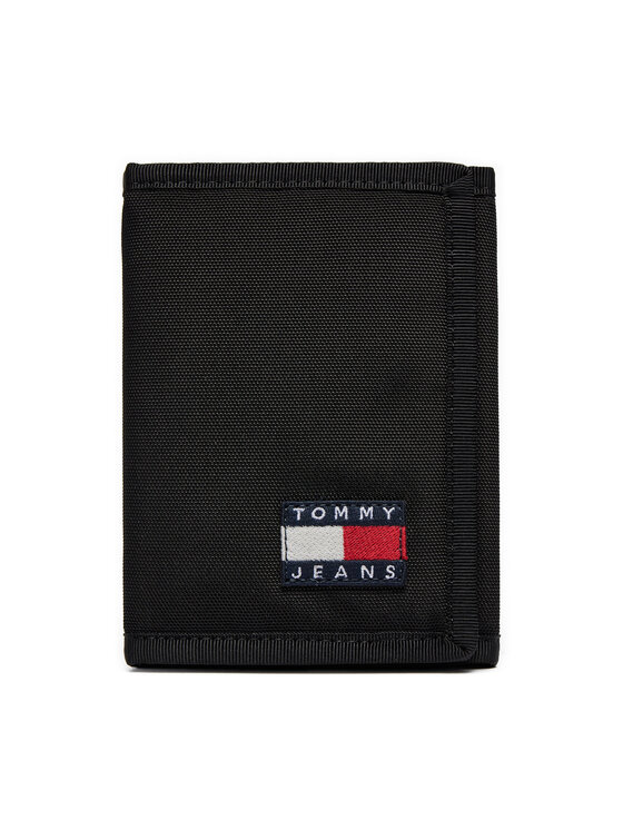 Tommy Jeans Tommy Jeans Portofel Mare pentru Bărbați Tjm Essential D. Nylon Trifold AM0AM12438 Negru