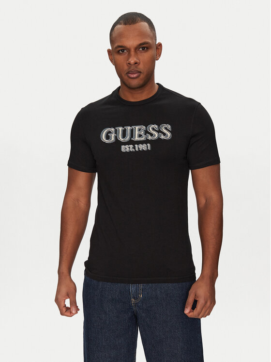 Guess Tricou M5GI07 I3Z14 Negru Classic Fit