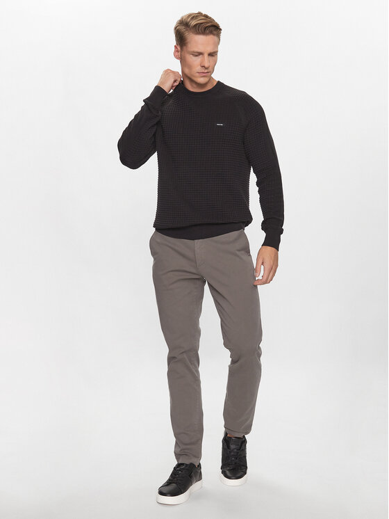 Calvin Klein Calvin Klein Sweter K10K111476 Czarny Regular Fit