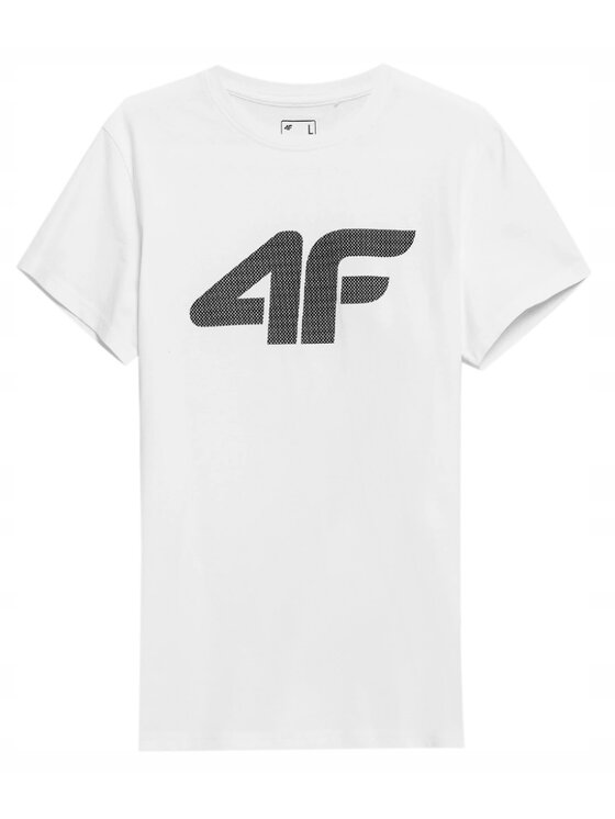 4F 4F T-Shirt TTSHM537 Biały Comfortable Fit
