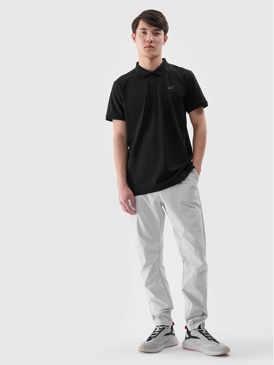 4F 4F Polo 4FWMM00TPTSM367-20S Czarny Regular Fit