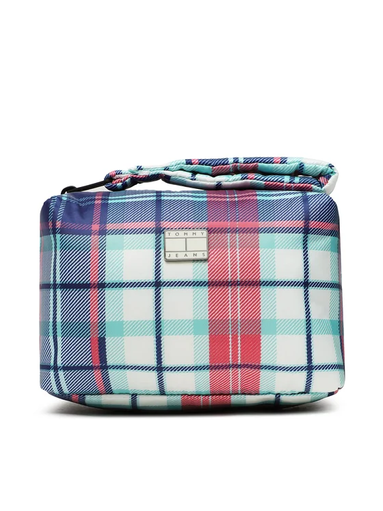 Tommy Jeans Pochette per cosmetici Tjw Hype Consvanity Bag Tartan AW0AW14105 Verde