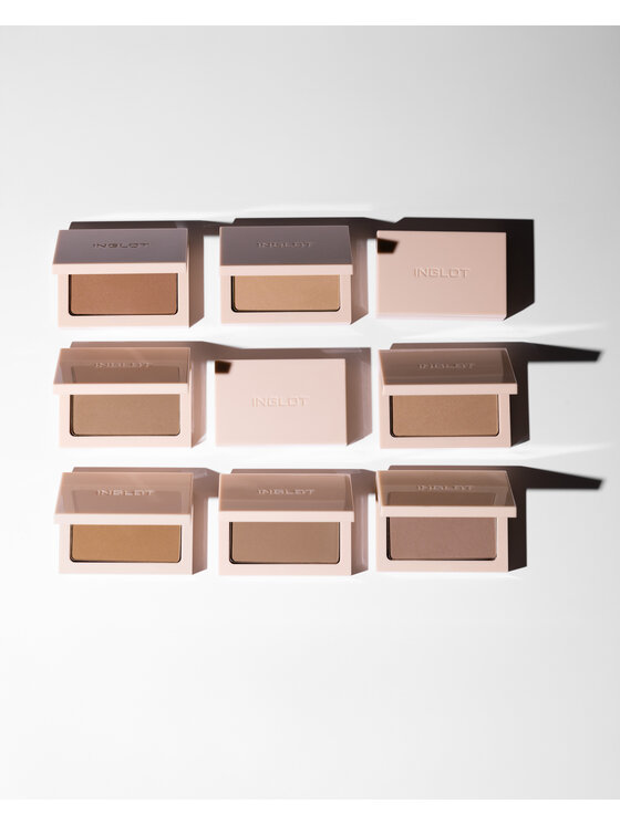 INGLOT INGLOT Kasetka Flexi Freedom System z lusterkiem Paleta cieni do powiek Beżowa
