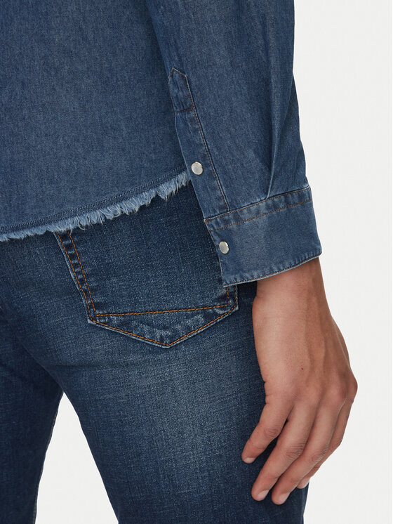 Liu Jo Liu Jo Τζιν πουκάμισο QA5294 D0256 Μπλε Regular Fit