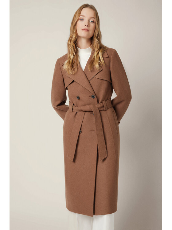 Lancerto Lancerto Płaszcz Mistelle PC073225000010 Brązowy Regular Fit