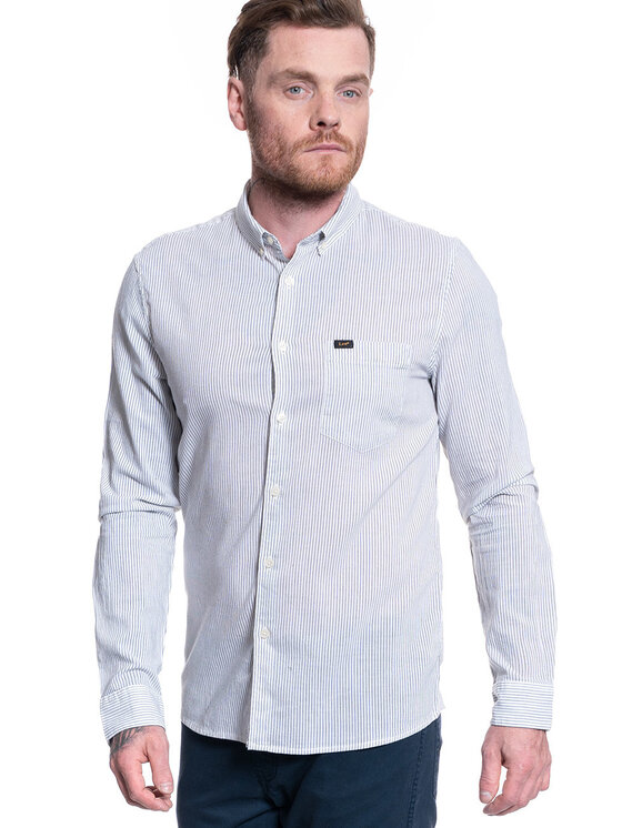 Lee Lee Camicia SLIM BUTTON DOWN Bianco Regular Fit