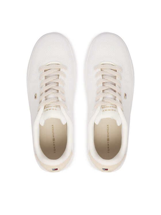 Tommy Hilfiger Tommy Hilfiger Sneakersy Knit Cupsole FW0FW09289 Biela