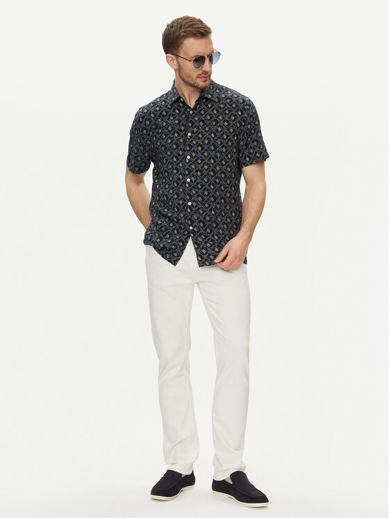 Guess Guess Παντελόνι υφασμάτινο Angels M4RAN2 WFXVB Λευκό Slim Fit