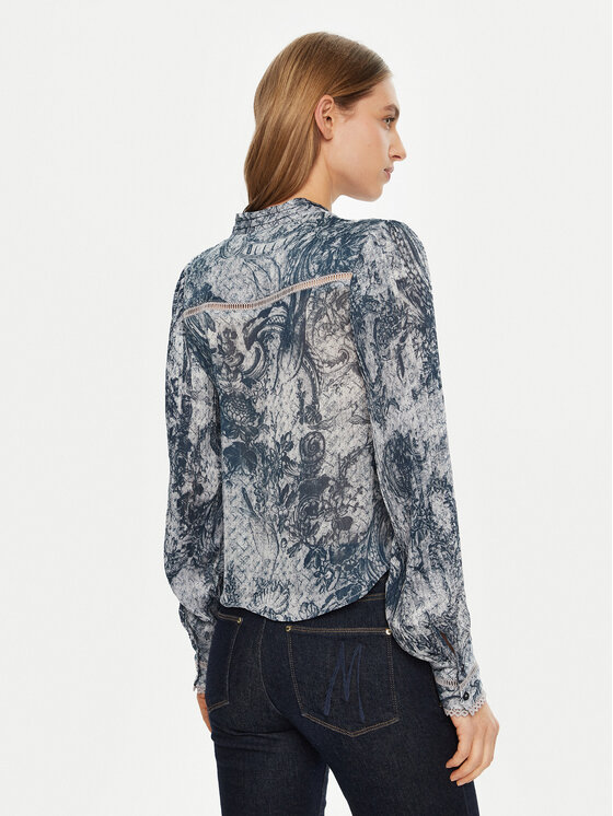 Guess Guess Bluse W5RH16 WDW82 Blau Regular Fit
