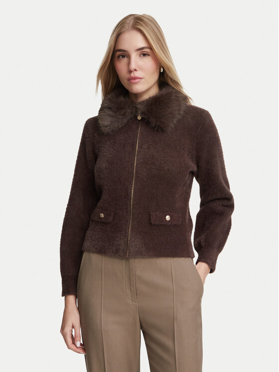 Morgan Morgan Strickjacke 262-MBOBBY Dunkelbraun Regular Fit