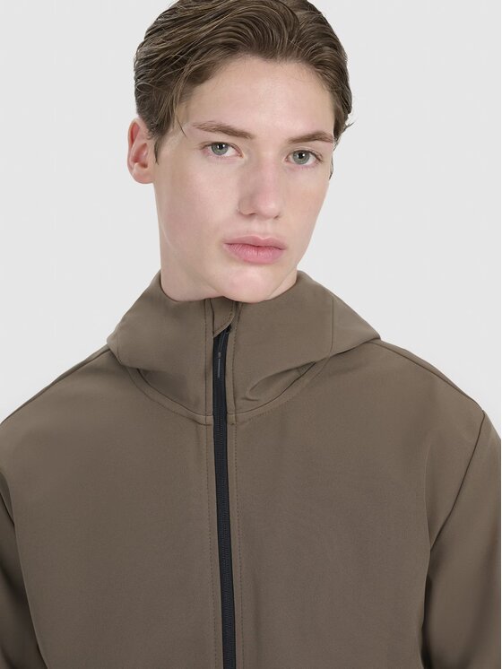 4F 4F Giacca softshell 4FWSS25TSOFM324-81S Marrone Regular Fit