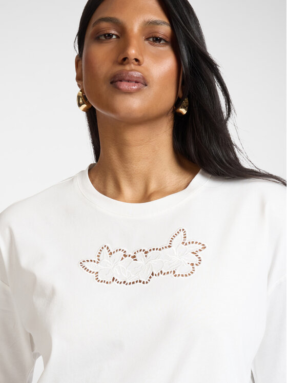 Elena Mirò Elena Mirò T-shirt G340Z000550N011 Bianco Boxy Fit