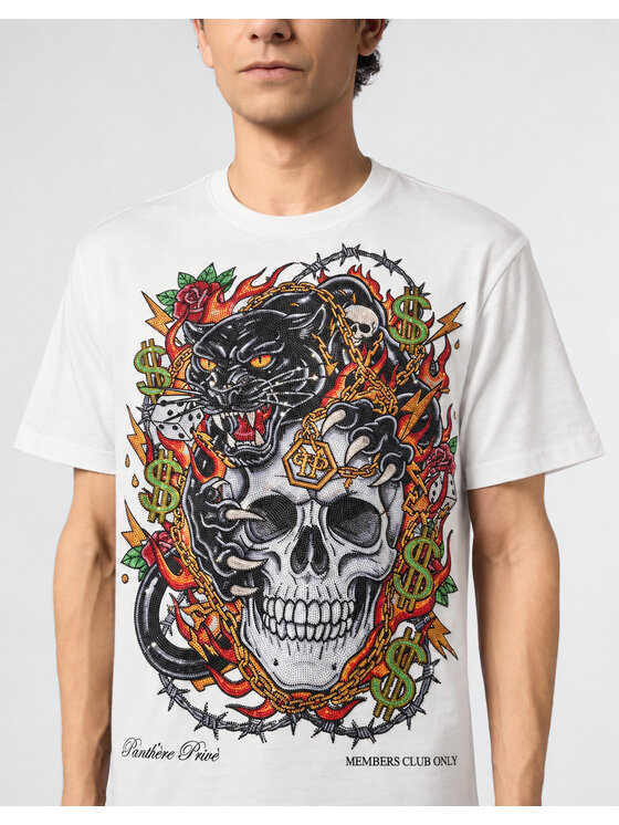 PHILIPP PLEIN PHILIPP PLEIN T-shirt 32092 Bianco Regular Fit