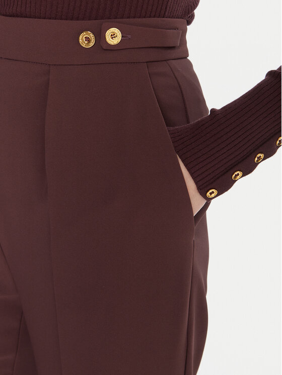 Elisabetta Franchi Elisabetta Franchi Stoffhose PA-099-56E2-V390 Dunkelrot Regular Fit