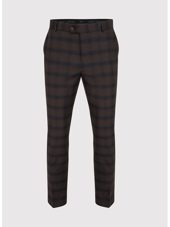 Pako Lorente Pako Lorente Spodnie garniturowe P22WP-6G-030 Brązowy Slim Fit