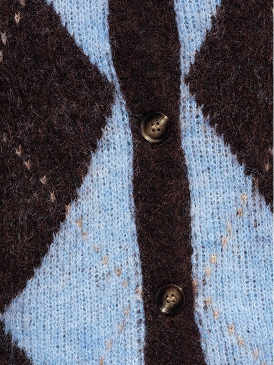 Ombre Ombre Sweter OW-SW-E0072 Brązowy Relaxed Fit