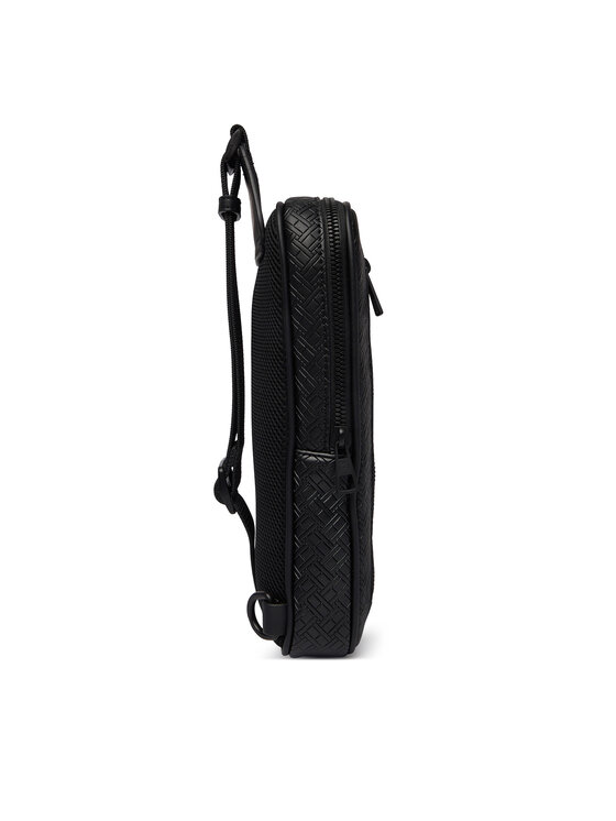 Tommy Hilfiger Tommy Hilfiger Taška cez rameno Embossed Flag Sling Bag AM0AM14191 Čierna