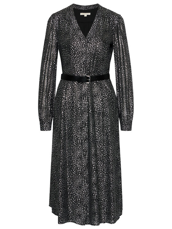 MICHAEL Michael Kors MICHAEL Michael Kors Ежедневна рокля MH08Y46G7Y Черен Regular Fit