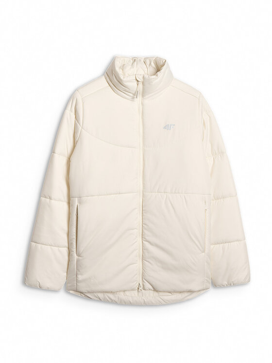 4F 4F Kurtka puchowa URBAN COMMUTER Kremowy Regular Fit