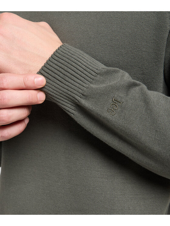 Lee Lee Maglione Clean Raglan Sweater Verde Slim Fit