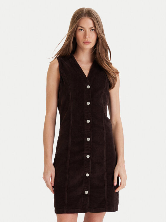 Vero Moda Vero Moda Každodenní šaty Eden 10333959 Hnědá Regular Fit
