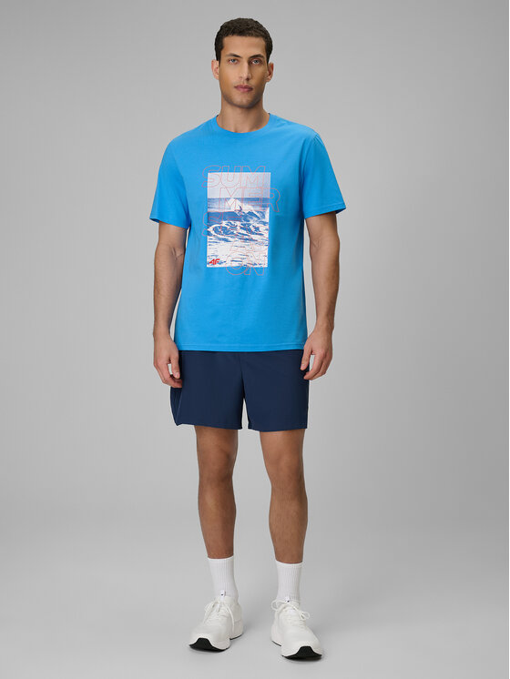 4F 4F T-Shirt BEACHWEAR Niebieski Regular Fit